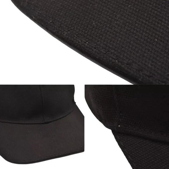 087273AR (S3) Gucci Cap Web Sherry Line Interlocking Black Canvas